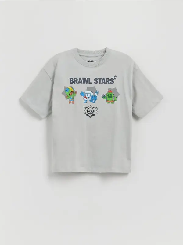 Reserved Reserved - Majica kratkih rukava Brawl Stars - svijetlo siva