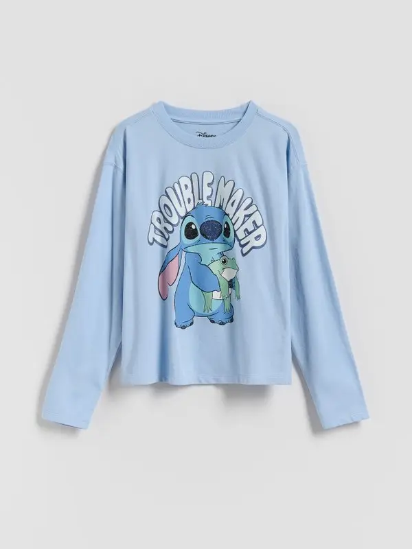 Reserved Reserved - Majica kratkih rukava Lilo & Stitch - svjetloplavo