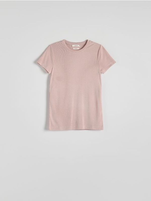Reserved Reserved - Majica kratkih rukava od mješavine modalnih vlakana - pastelnoružičasto