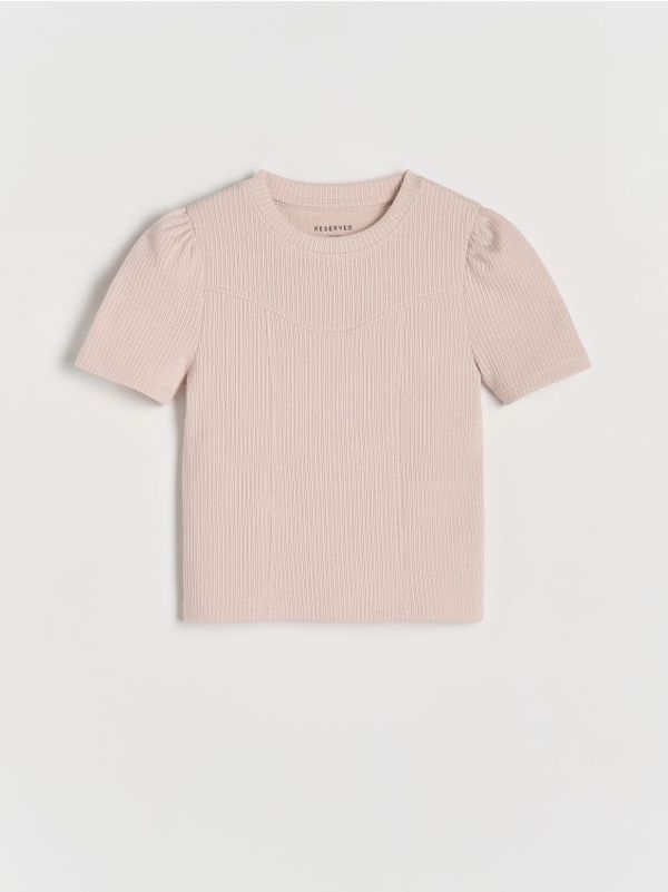 Reserved Reserved - Majica kratkih rukava od žerseja - bež