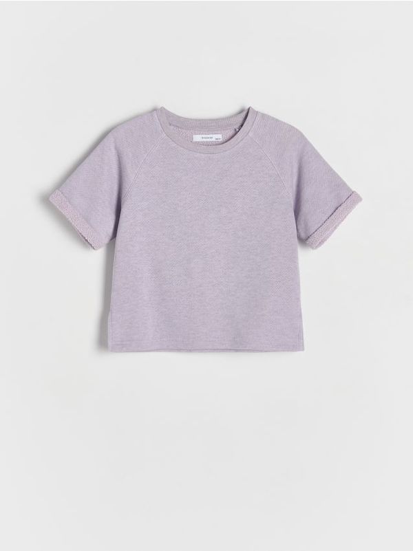 Reserved Reserved - Majica kratkih rukava od žerseja - boja lavande