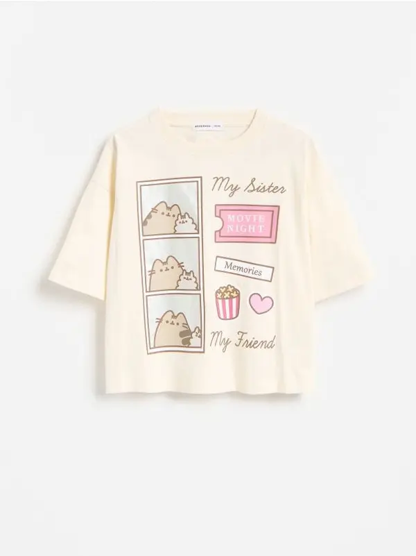 Reserved Reserved - Majica kratkih rukava Pusheen - boja kože
