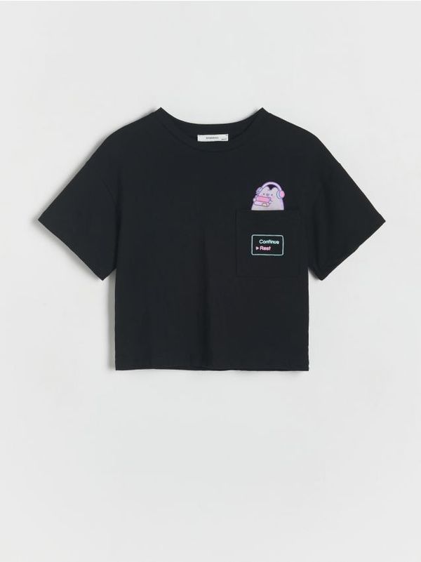 Reserved Reserved - Majica kratkih rukava Pusheen - crno