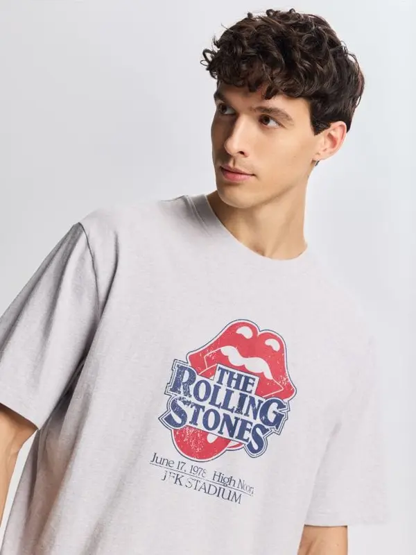 Reserved Reserved - Majica kratkih rukava Rolling Stones - svijetlo siva