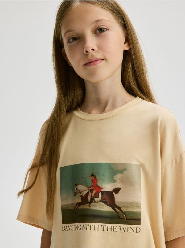 Reserved Reserved - Majica kratkih rukava s printom - bež