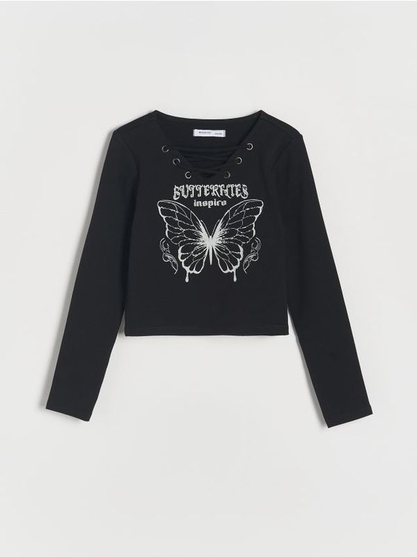 Reserved Reserved - Majica kratkih rukava s printom - crno