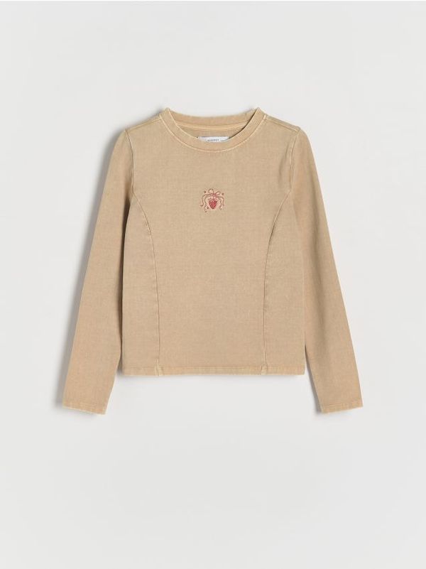 Reserved Reserved - Majica kratkih rukava s vezom - bež