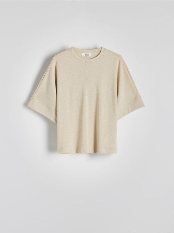 Reserved Reserved - Majica kratkih rukava sa šavovima - bež