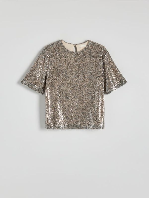 Reserved Reserved - Majica kratkih rukava sa šljokicama - šaren