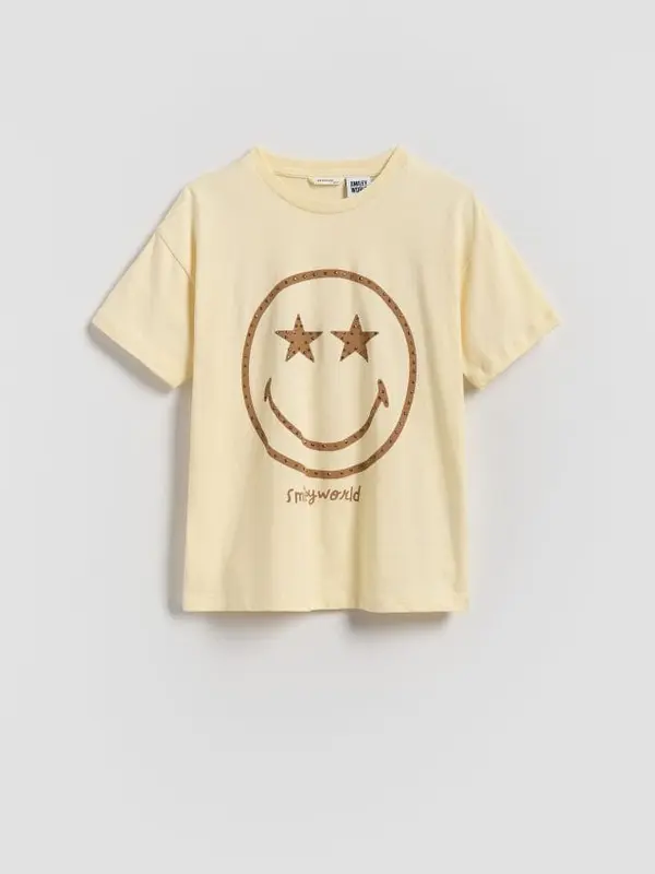 Reserved Reserved - Majica kratkih rukava SmileyWorld® - bež