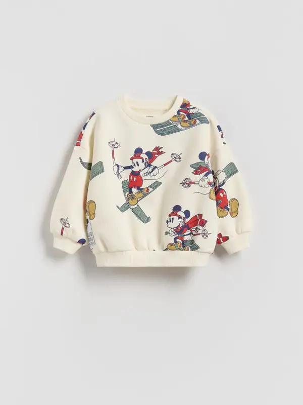 Reserved Reserved - Majica Mickey Mouse - krem