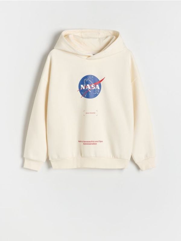 Reserved Reserved - Majica NASA - krem