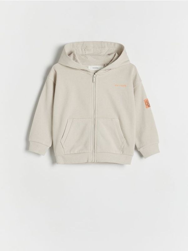 Reserved Reserved - Majica s kapuljačom na patentni zatvarač - boja kože