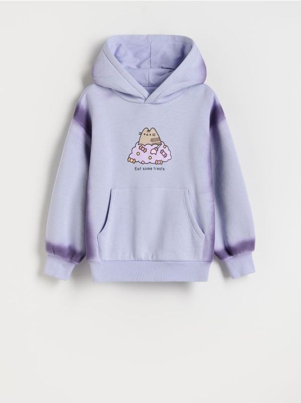 Reserved Reserved - Majica s kapuljačom Pusheen - boja lavande