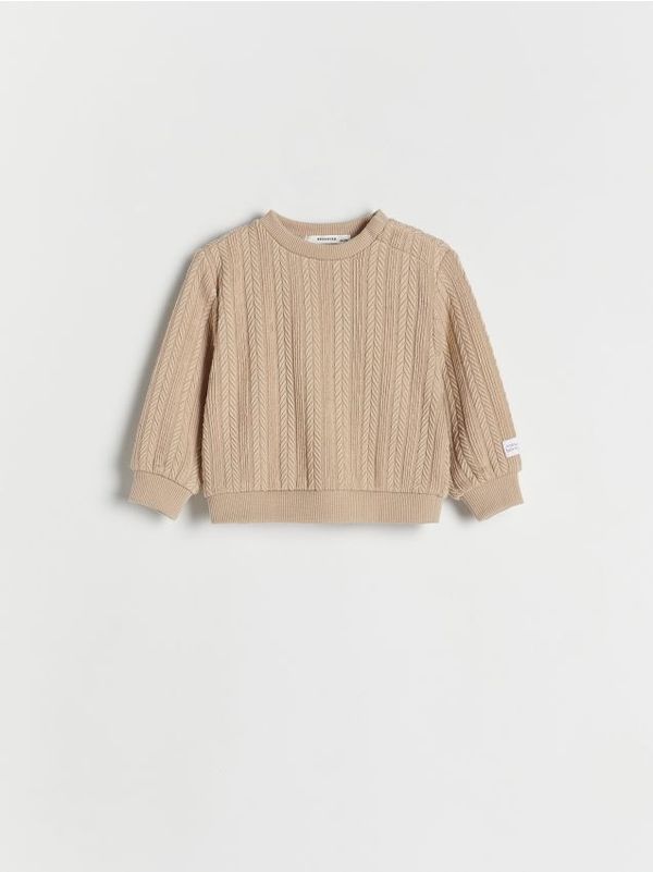 Reserved Reserved - Majica s kapuljačom s uzorkom - bež