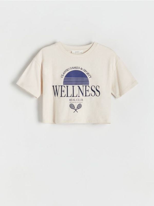 Reserved Reserved - Majica s printom - bež