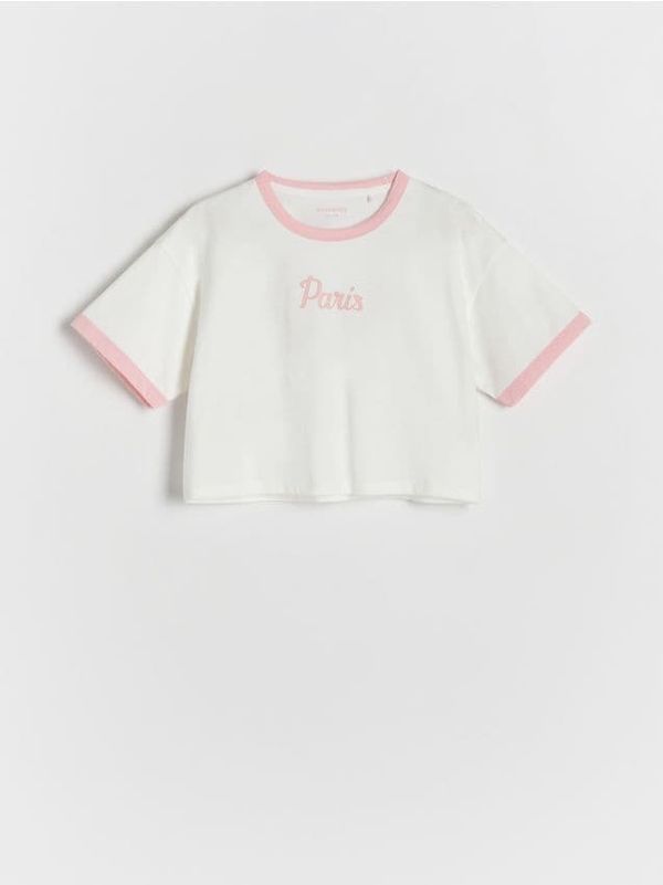 Reserved Reserved - Majica s printom - pastelnoružičasto