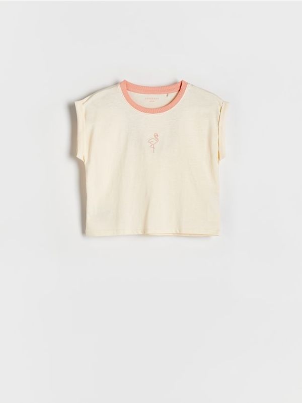 Reserved Reserved - Majica s vezom - boja kože