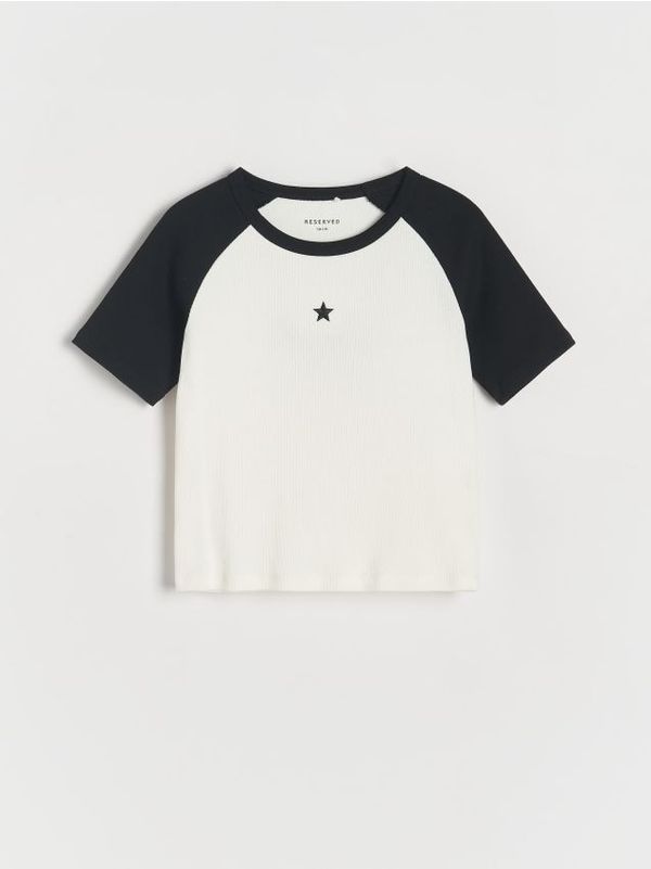 Reserved Reserved - Majica s vezom - crno