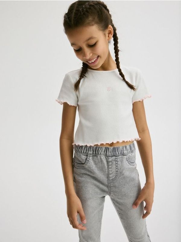 Reserved Reserved - Majica s vezom - krem