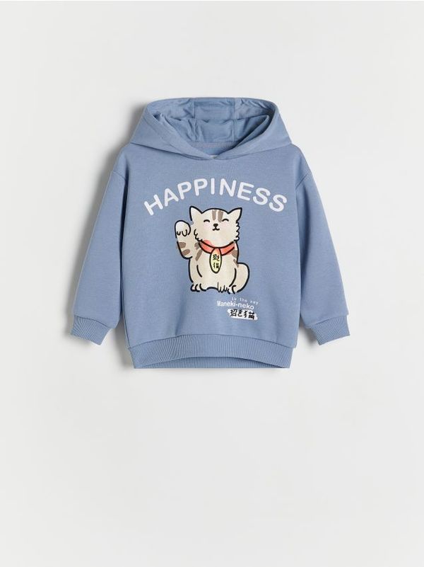 Reserved Reserved - Majica sa šarenim printom - svjetloplavo