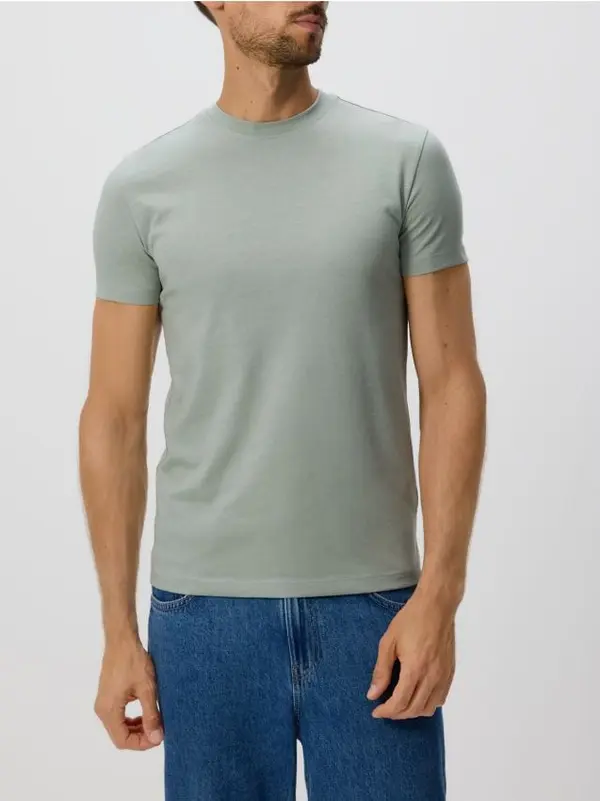 Reserved Reserved - Majica slim fit - bljedozeleno