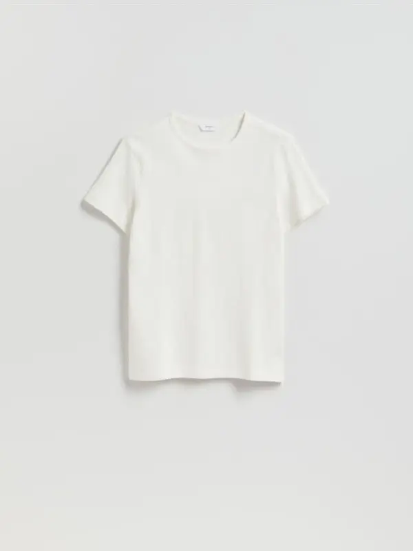 Reserved Reserved - Majica slim fit - krem