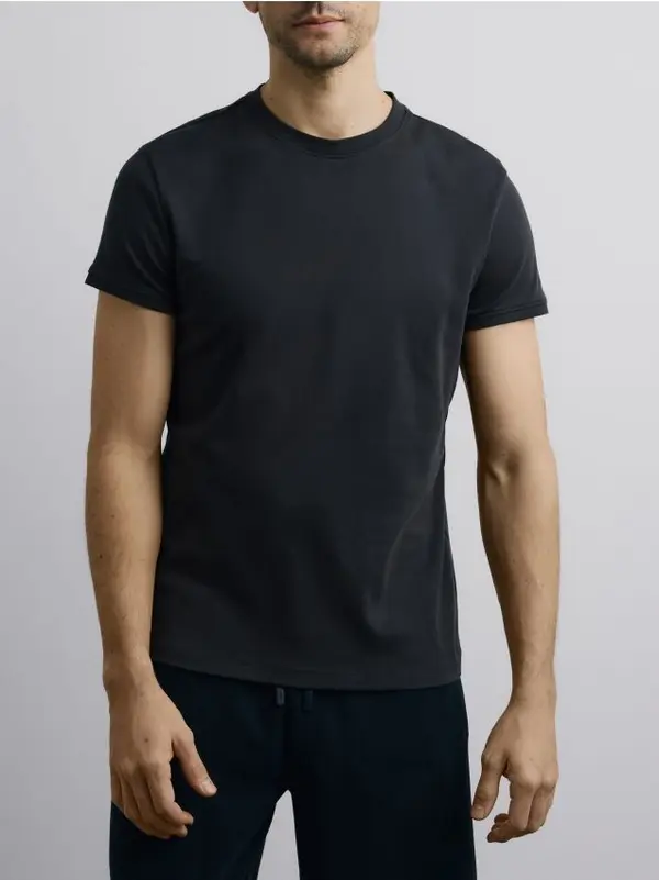 Reserved Reserved - Majica slim fit - tamnosivo