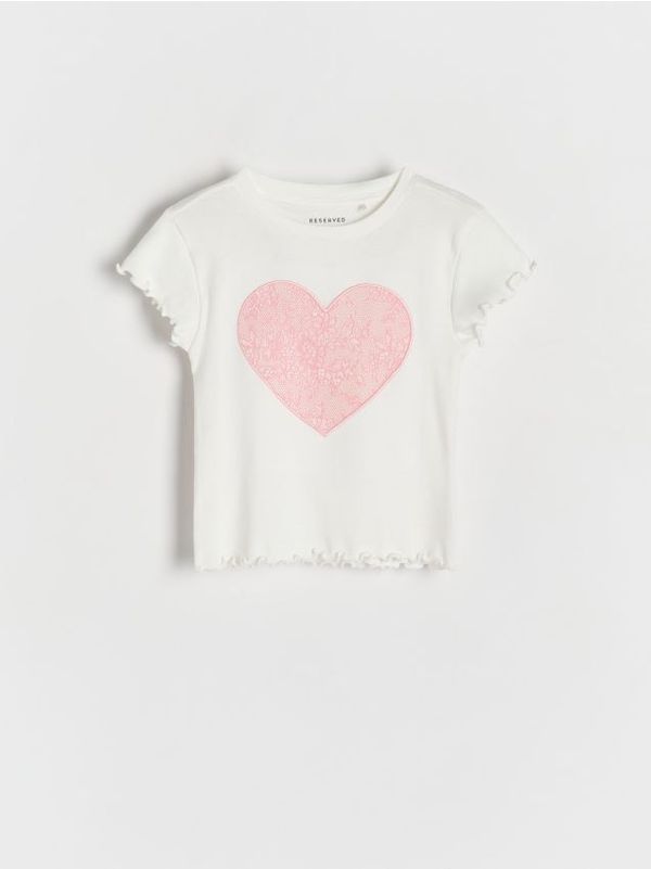 Reserved Reserved - Majica Za Djevojčice - krem