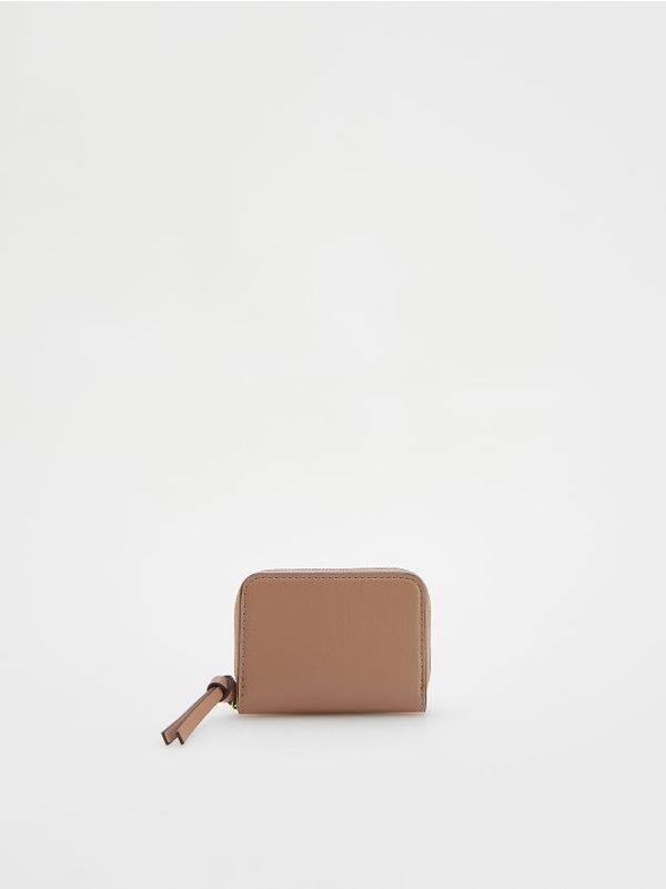 Reserved Reserved - Mali novčanik od umjetne kože - bež