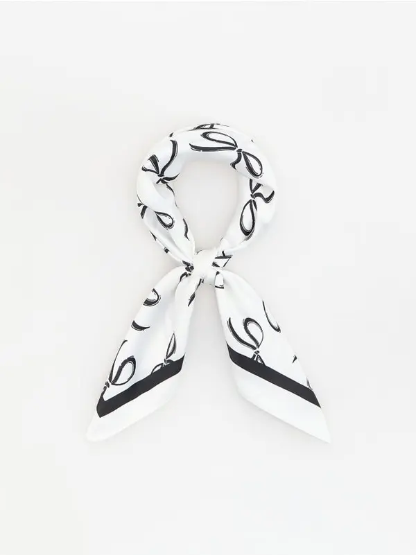 Reserved Reserved - Marama bandana s uzorkom - krem