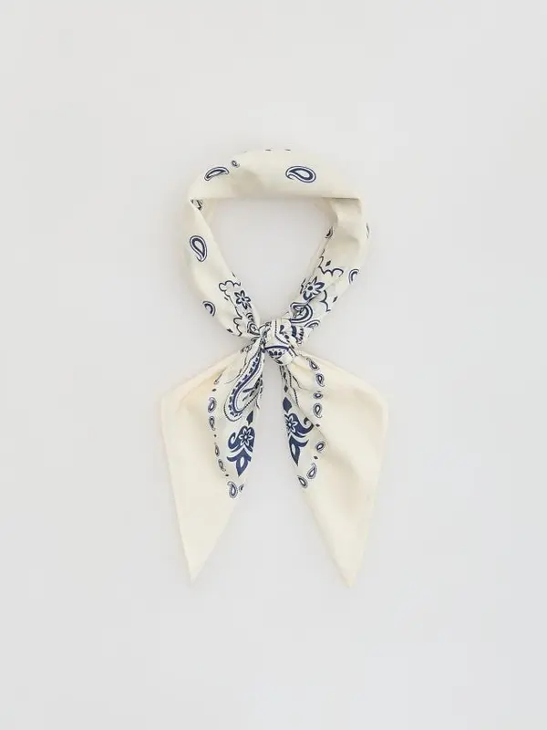 Reserved Reserved - Marama bandana s uzorkom - krem