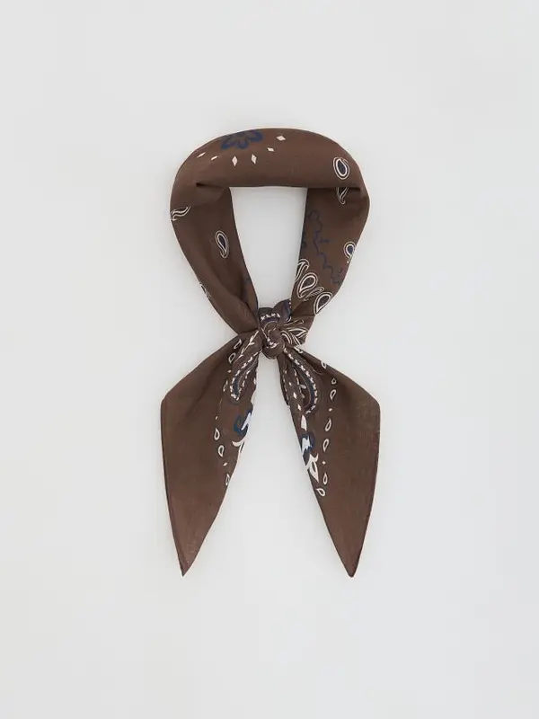 Reserved Reserved - Marama bandana s uzorkom - smeđi