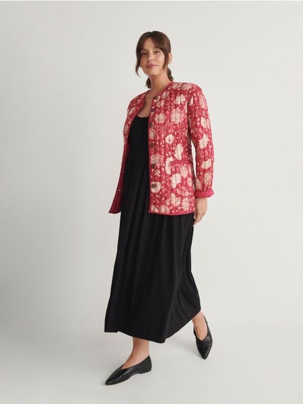 Reserved Reserved - Maxi haljina s naramenicama u stilu negližea - crno