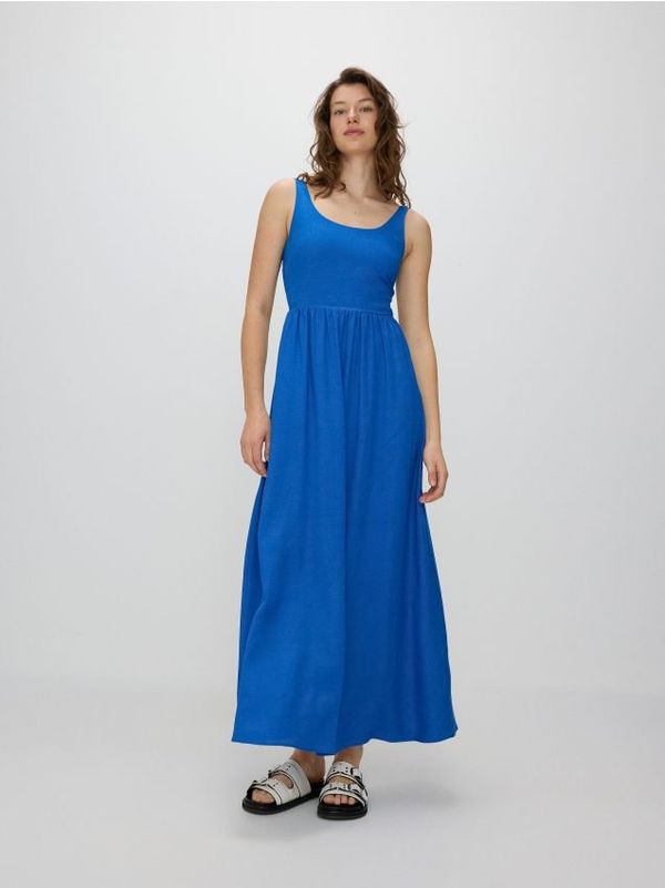 Reserved Reserved - Maxi haljina s visokim udjelom viskoze - plava