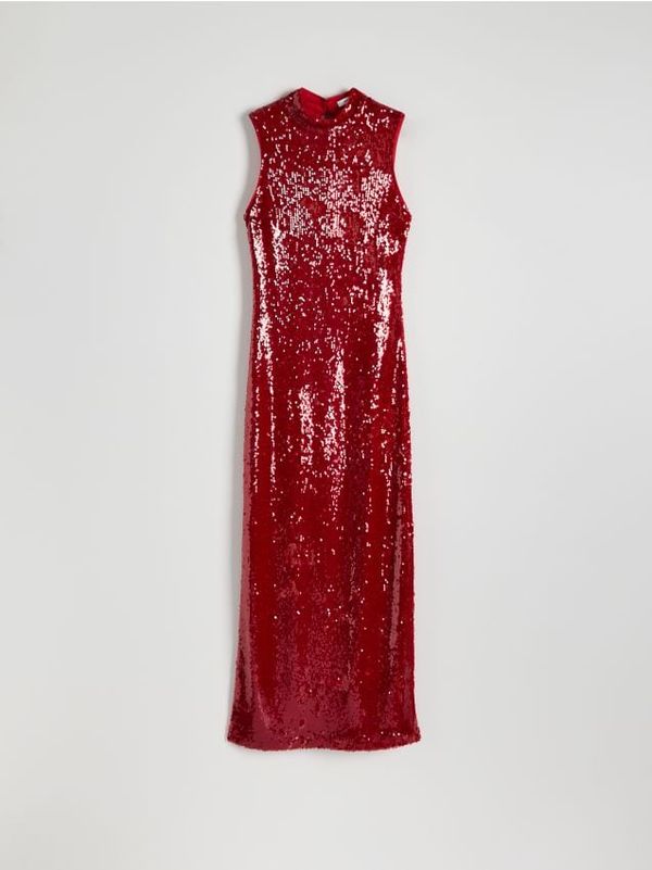 Reserved Reserved - Maxi haljina sa šljokicama - crvena