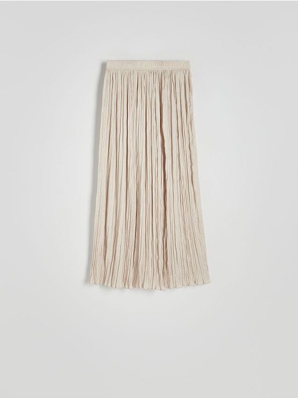 Reserved Reserved - Maxi suknja od nabrane tkanine - bež