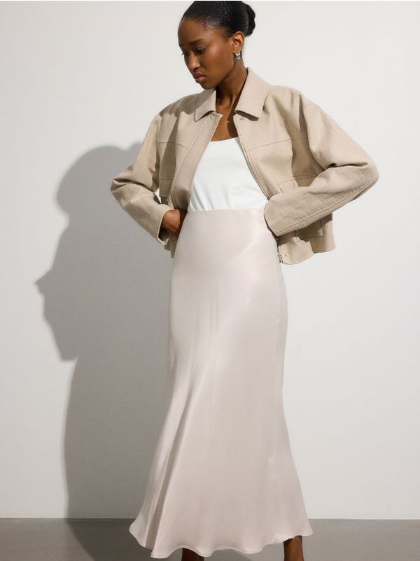 Reserved Reserved - Maxi suknja od viskoze - boja kože