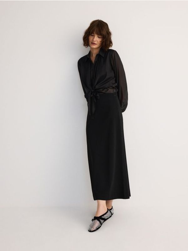 Reserved Reserved - Maxi suknja od žerseja - crno