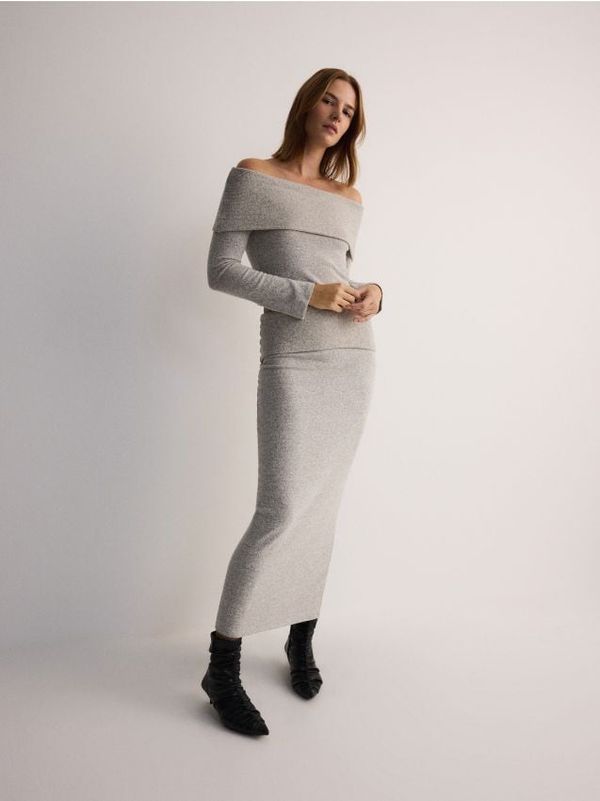 Reserved Reserved - Maxi suknja od žerseja - light grey