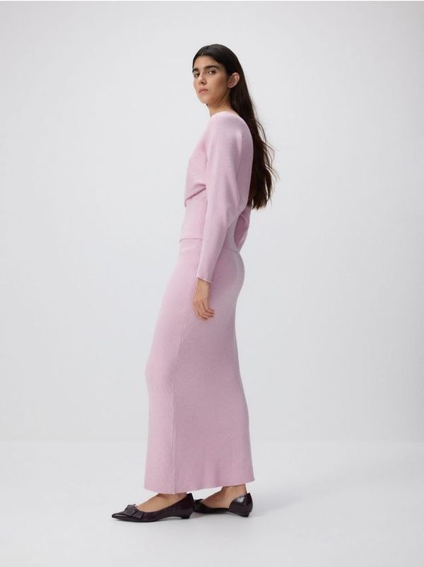 Reserved Reserved - Maxi suknja od žerseja - pastelnoružičasto
