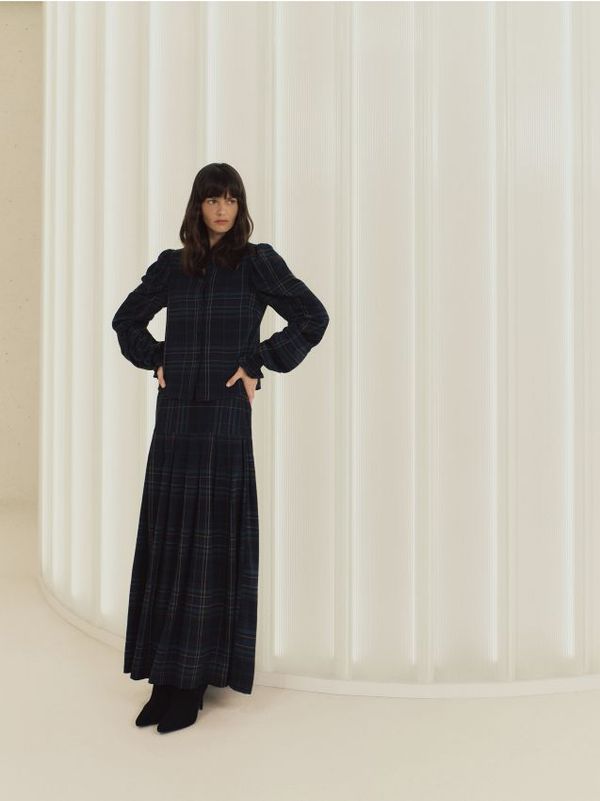 Reserved Reserved - Maxi suknja s mješavinom viskoze i vune - šaren