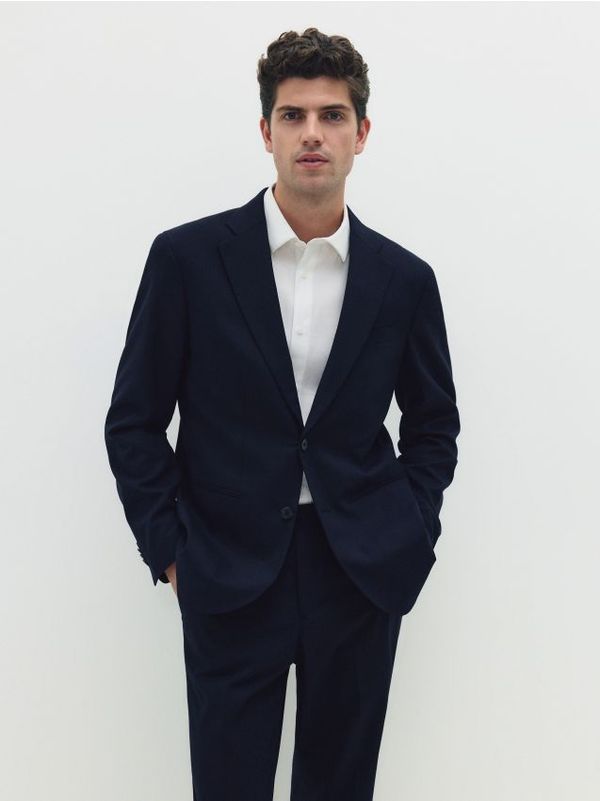 Reserved Reserved - MEN`S BLAZER - mornarsko plava