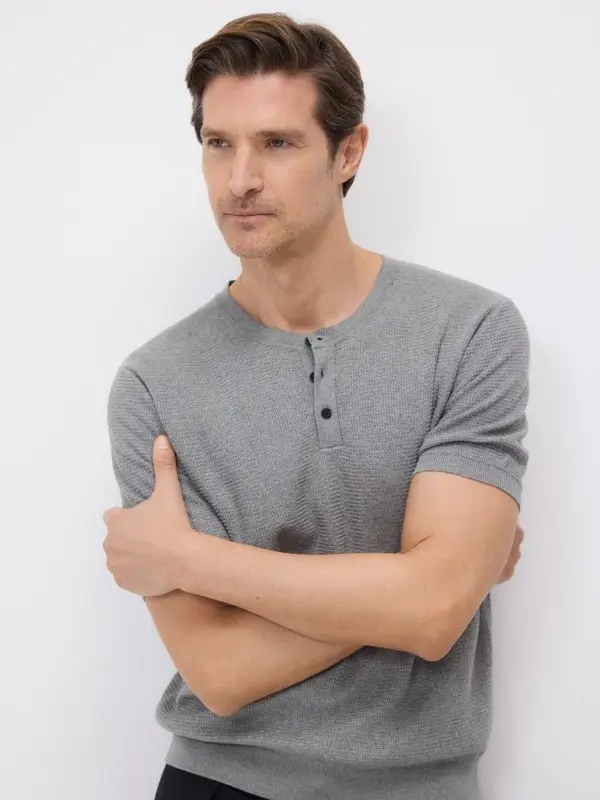 Reserved Reserved - MEN`S BLOUSE - svijetlo siva