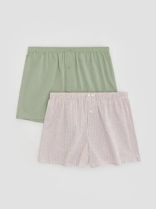 Reserved Reserved - MEN`S BOXER SHORTS MULTI - svjetlomaslinasto