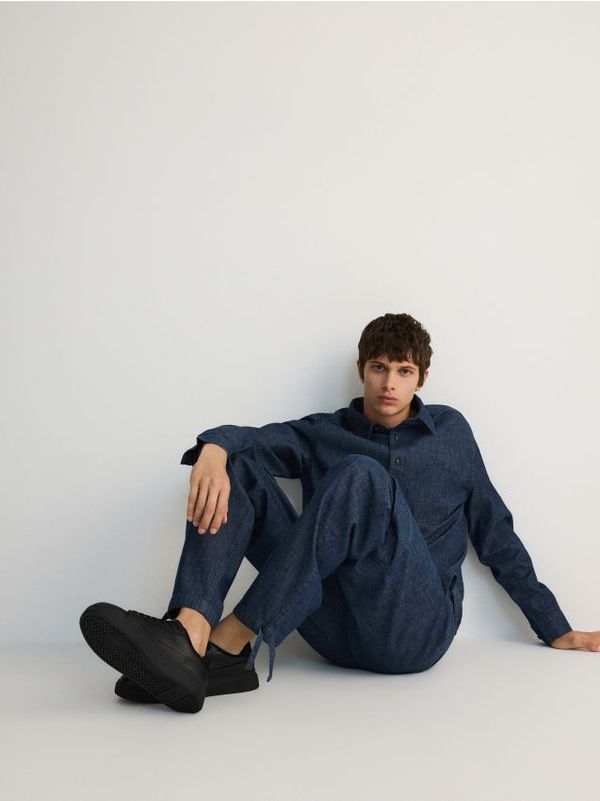 Reserved Reserved - MEN`S JEANS TROUSERS - steel blue