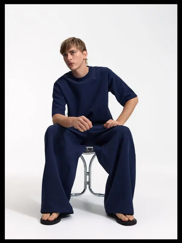Reserved Reserved - MEN`S JOGGING TOP - mornarsko plava