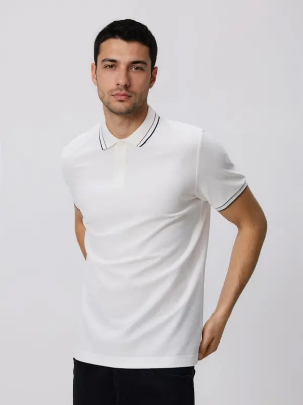 Reserved Reserved - MEN`S POLO - krem