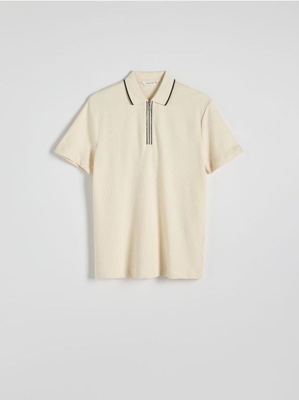 Reserved Reserved - MEN`S POLO - krem
