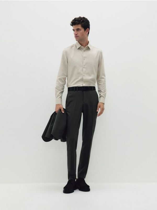 Reserved Reserved - MEN`S SHIRT - bež